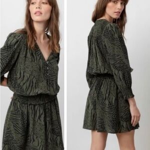 Rails Green Patterned Mini Dress
